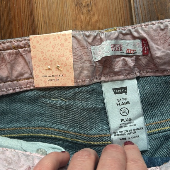 LEVI’S 517 STRETCH Flare Jeans Adjustable Waistband girls size 10 1/2 plus - Picture 4 of 8